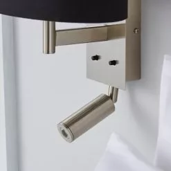 Dunelm Reader Shaded Black Wall Light -wall lights Shop 1000158739 alt02