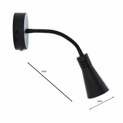 Dunelm Nola Adjustable Easy Fit Plug In Wall Light Black 12 Dunelm Nola Adjustable Easy Fit Plug In Wall Light Black -wall lights Shop 1000158740 alt04