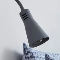 Dunelm Nola Adjustable Easy Fit Plug In Wall Light Grey -wall lights Shop 1000158741 alt03