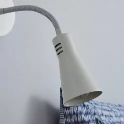 Dunelm Nola Adjustable Easy Fit Plug In Wall Light Ivory -wall lights Shop 1000158742 alt02