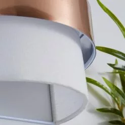 Dunelm Joey Ivory Shaded Copper Wall Light -wall lights Shop 1000158743 alt02