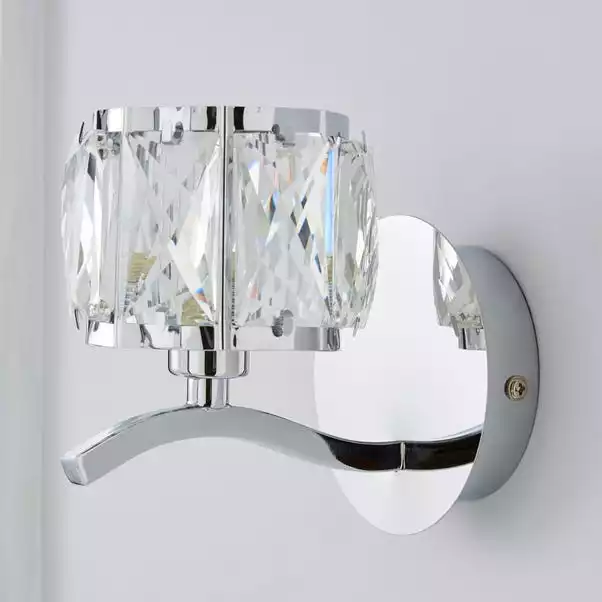 Dunelm Kleio Glass Chrome Wall Light 4 Dunelm Kleio Glass Chrome Wall Light - Image 2