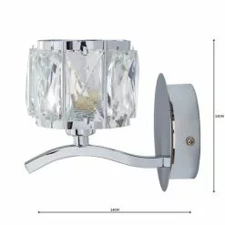Dunelm Kleio Glass Chrome Wall Light 12 Dunelm Kleio Glass Chrome Wall Light -wall lights Shop 1000158744 alt04