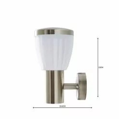 Dunelm Rover LED Frosted Shade Steel Outdoor Wall Light -wall lights Shop 1000158752 alt04
