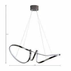 Dunelm Easton Dark Chrome LED Fitting -wall lights Shop 1000169136 alt07