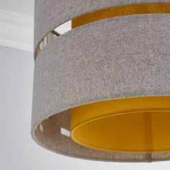 Dunelm Frea Lennox 45cm Ochre Drum Shade -wall lights Shop 1000169157 alt02