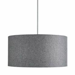 Dunelm Marl Felt 45cm Grey Drum Shade -wall lights Shop 1000169200 alt04
