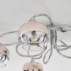 Dunelm Seychelles Blush Pink 5 Light Flush Ceiling Fitting -wall lights Shop 1000169229 alt02