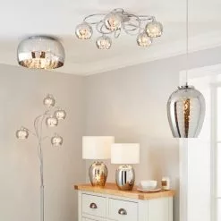 Dunelm Seychelles Smoked Pendant Ceiling Fitting -wall lights Shop 1000169236 alt05