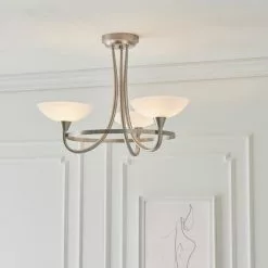 Vogue Lighting Vogue Cagney 3 Light Semi Flush Ceiling Fitting Chrome -wall lights Shop 1000169429 alt02