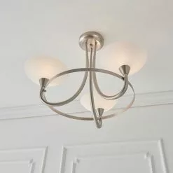 Vogue Lighting Vogue Cagney 3 Light Semi Flush Ceiling Fitting Chrome -wall lights Shop 1000169429 alt04