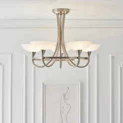 Vogue Lighting Vogue Cagney 5 Light Semi Flush Ceiling Fitting Chrome -wall lights Shop 1000169431 alt03