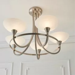 Vogue Lighting Vogue Cagney 5 Light Semi Flush Ceiling Fitting Chrome -wall lights Shop 1000169431 alt04