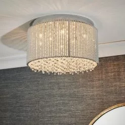 Vogue Lighting Vogue Galina 10 Light Crystal Flush Fitting Chrome -wall lights Shop 1000169443 alt02