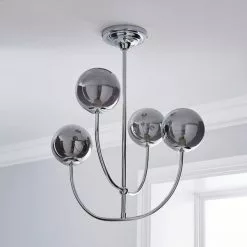 Dunelm Gigi Chrome Ceiling Fitting 9 Dunelm Gigi Chrome Ceiling Fitting -wall lights Shop 1000180652 alt01