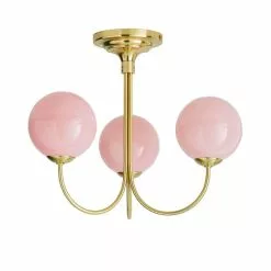 Dunelm Gigi Semi Flush Pink Ceiling Fitting -wall lights Shop 1000180655 alt05