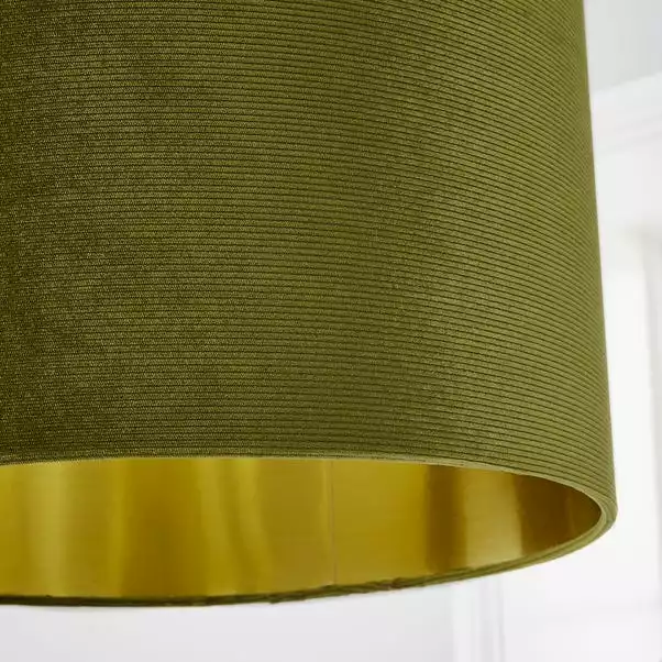 Dunelm Moss Green Santos Velvet Corduroy Shade 5 Dunelm Moss Green Santos Velvet Corduroy Shade - Image 3