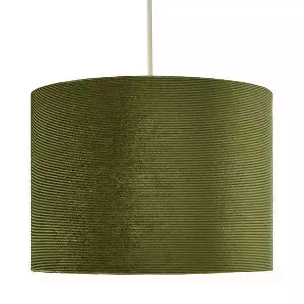 Dunelm Moss Green Santos Velvet Corduroy Shade 6 Dunelm Moss Green Santos Velvet Corduroy Shade - Image 4