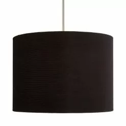 Dunelm Black Santos Velvet Corduroy Shade -wall lights Shop 1000181101 alt05