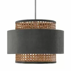 Dunelm Nova Velvet And Cane Shade 30cm -wall lights Shop 1000181511 alt05