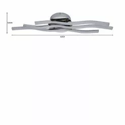 Dunelm Ripple Integrated LED Bathroom Ceiling Fitting -wall lights Shop 1000182543 alt07
