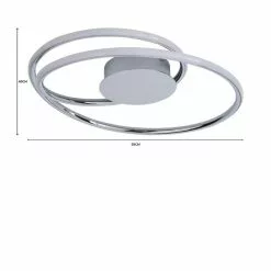 Dunelm Langdon 2 Light Integrated LED Bathroom Ceiling Fitting -wall lights Shop 1000182544 alt07