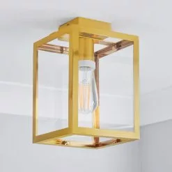 Dunelm London Bathroom Ceiling Fitting Brushed Gold -wall lights Shop 1000182549 alt01