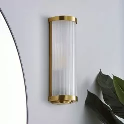 Dunelm Ripon Bathroom Wall Light Brushed Gold -wall lights Shop 1000182550 alt01