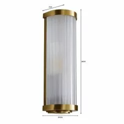 Dunelm Ripon Bathroom Wall Light Brushed Gold -wall lights Shop 1000182550 alt07