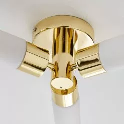 Dunelm Porto Bathroom 3 Light Ceiling Fitting Brass -wall lights Shop 1000182553 alt03