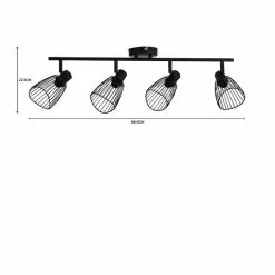 Elements Jaula 4 Light Spotlight Bar Black -wall lights Shop 1000182572 alt07