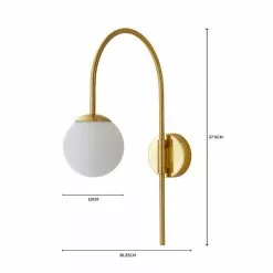 Dunelm Eniola Easy Fit Plug In Wall Light Gold -wall lights Shop 1000182573 alt07