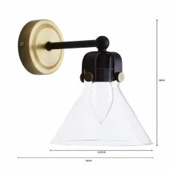 Dunelm Paulson Bathroom Wall Light Antique Brass -wall lights Shop 1000182579 alt07