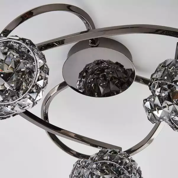 Dunelm Cecilie Ceiling Fitting Dark Chrome 6 Dunelm Cecilie Ceiling Fitting Dark Chrome - Image 4