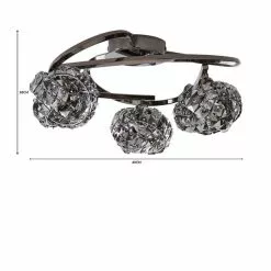 Dunelm Cecilie Ceiling Fitting Dark Chrome 13 Dunelm Cecilie Ceiling Fitting Dark Chrome -wall lights Shop 1000182582 alt07