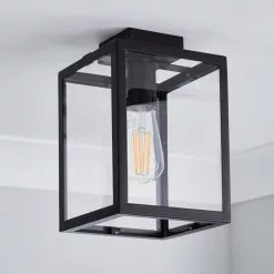 Dunelm London Bathroom Flush Fitting Matt Black -wall lights Shop 1000182585 alt01