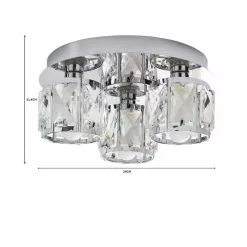 Dunelm Kylie Bathroom 3 Light Flush Fitting -wall lights Shop 1000182588 alt07