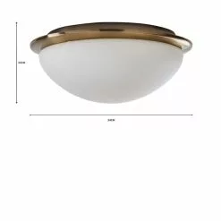 Dunelm Lotto Bathroom Flush Fitting Antique Brass -wall lights Shop 1000182590 alt07