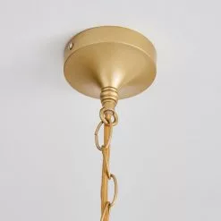 Dunelm Farrah Palm Leaf Ceiling Fitting Gold -wall lights Shop 1000182784 alt03