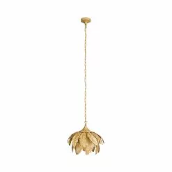 Dunelm Farrah Palm Leaf Ceiling Fitting Gold -wall lights Shop 1000182784 alt05