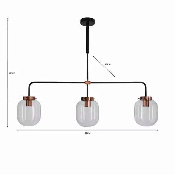 Elements Dayo 3 Light Bar Ceiling Fitting 8 Elements Dayo 3 Light Bar Ceiling Fitting - Image 6