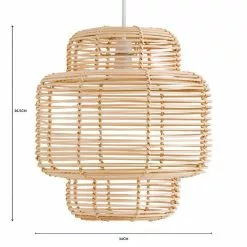 The Edited Life Wicker Tiered Easy Fit Pendant Natural -wall lights Shop 1000182804 alt07
