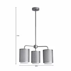 Dunelm Vienna 3 Light Ceiling Fitting -wall lights Shop 1000182960 alt07