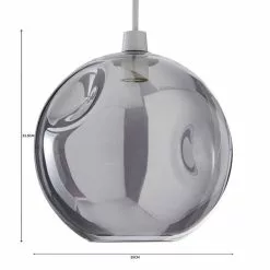 Dunelm Alexis Glass Easy-Fit Pendant 25cm -wall lights Shop 1000183014 alt07