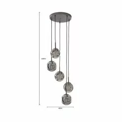 Dunelm Alexis 5 Light Cluster Fitting -wall lights Shop 1000183022 alt05