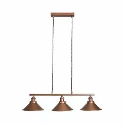 Dunelm Logan 3 Light Diner Ceiling Fitting -wall lights Shop 1000183031 alt05