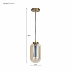 Dunelm Safi Mesh 1 Light Pendant Ceiling Fitting Antique Brass -wall lights Shop 1000183034 alt07