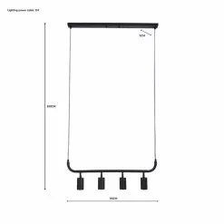 Dunelm Bradford Ceiling Fitting Matt Black -wall lights Shop 1000183035 alt07