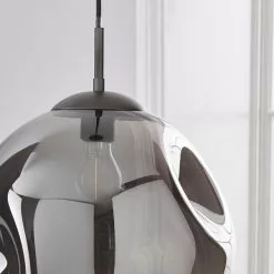 Dunelm Alexis DimpIed Glass 1 Light Pendant Ceiling Fitting -wall lights Shop 1000183042 alt02