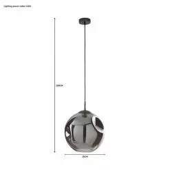Dunelm Alexis DimpIed Glass 1 Light Pendant Ceiling Fitting -wall lights Shop 1000183042 alt07